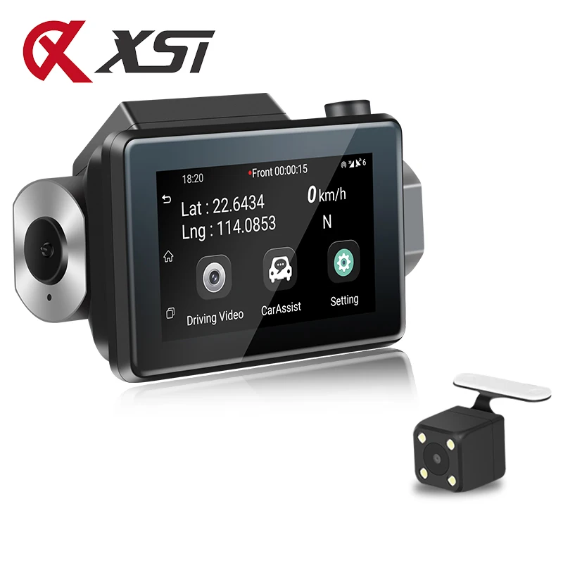 Android 5,0 3g Smart Dash Cam 3 дюйма 2.5D ips сенсорный экран HD 1080 P Автомобильный видеорегистратор запись Строение в GPS Wifi двойной объектив Dash камера