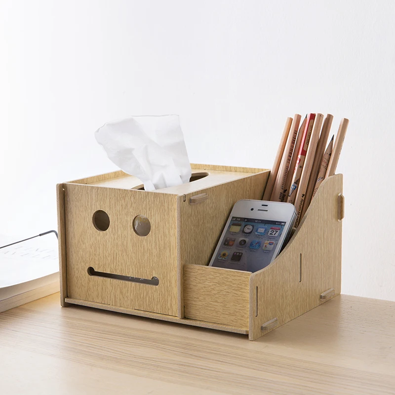 DIY настольный бумажный ящик для полотенец Настольный хранения пультов
