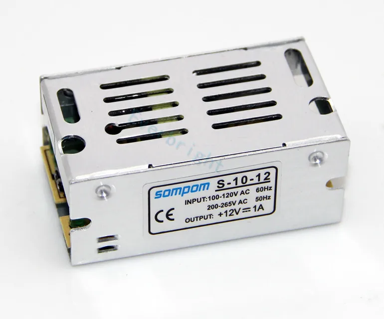 Трансформатор напряжения 12W 1A AC 100V 240V к DC 12V переключатель питания для