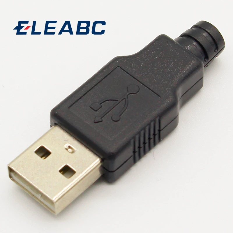 IMC/Лидер продаж; Новинка; 10 шт. Тип A входящий штекер USB 4 Pin разъем с черной Пластик крышка