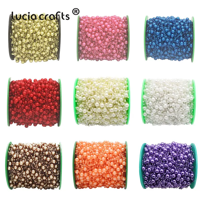 Искусственный Жемчужный бисер Lucia Craft 5 м/лот звездная цепь гирлянда для свадьбы