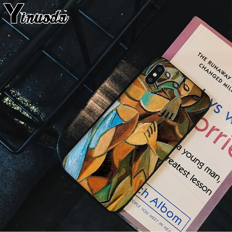 Yinuoda Pablo Picasso мягкий силиконовый черный чехол для телефона Apple iPhone 8 7 6 6S Plus X XS MAX 5 5S SE