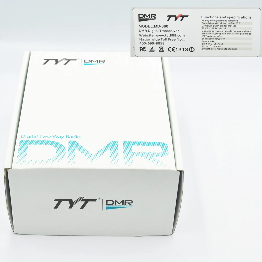 Высокая Мощность TYT MD-680 DMR цифровой двухстороннее радио UHF 400-470 Mhz 10 W Мощность Водонепроницаемый IP67 Лонг Обсуждение диапазон рация для работы