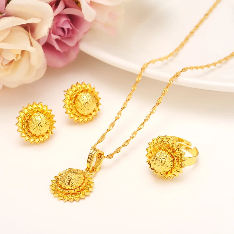 Habesha Африканский Свадебный комплект ювелирных изделий эфиопы Стиль Gold Filled Эритрея/эфиопских Свадебные украшения Судан Интимные аксессуары подарок