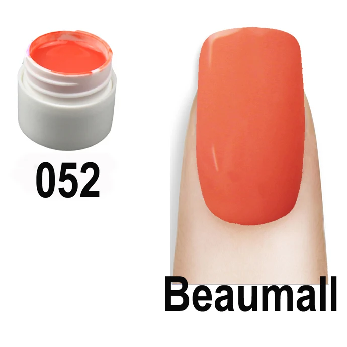 Beaumall гель для рисования 36 цветов, 1 горшок 5 мл объем чистый твердый УФ гель цвет для ногтей блестящая Обложка для наращивания маникюра DIY - Цвет: 52