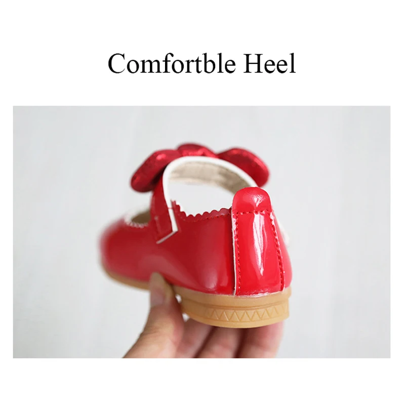 Детские вечерние кроссовки из искусственной кожи с бантом для девочек детские