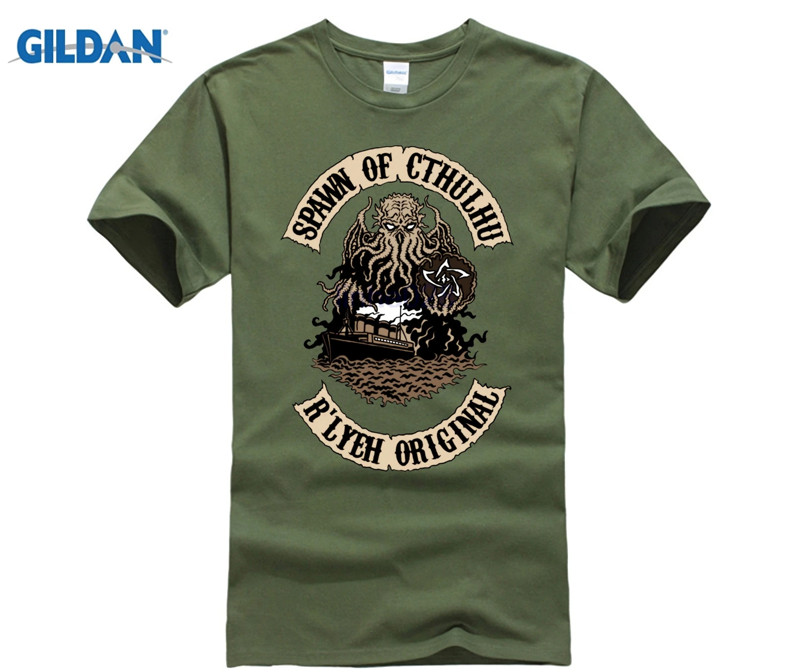 GILDAN spawn of cthulhu rlyeh original | Мужская одежда