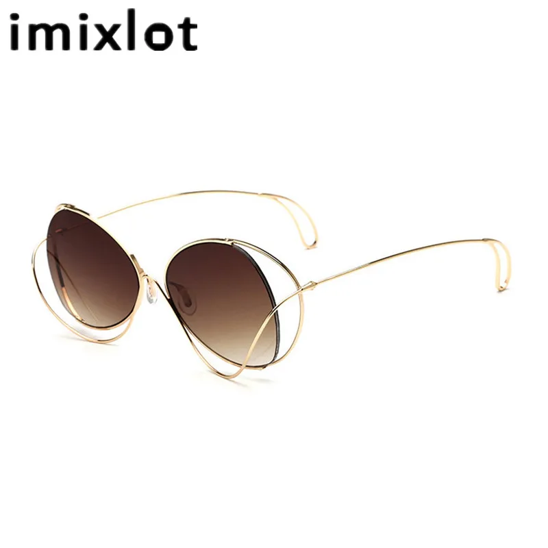 IMIXLOT Новое поступление женские зеркальные солнцезащитные очки Shades брендовый