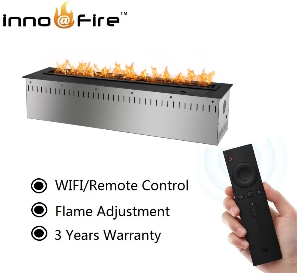 

on sale 48 inch black with remote control ethanol fireplace stove