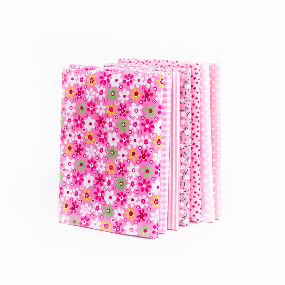 7PCs Pink 50x50cm 7 шт. 50X50 см хлопковая ткань квадраты комплект Лоскутное Предварительно-Лоскутные ткани квадраты для «сделай сам» ручной работы ткань сумка рукоделие записки - Цвет: 7PCs Pink 50x50cm