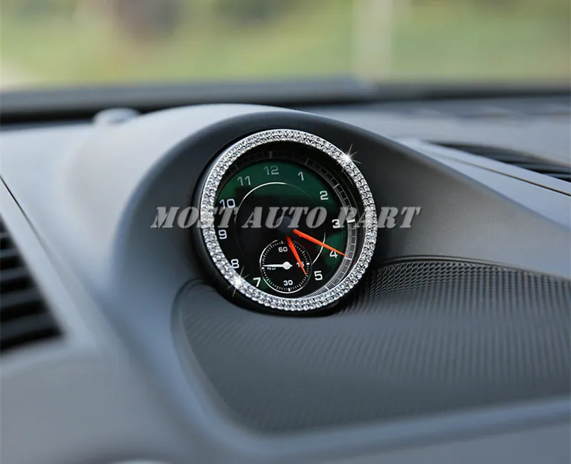 Стразы стиль центральная консоль приборные часы отделка Крышка для Porsche Macan Cayenne