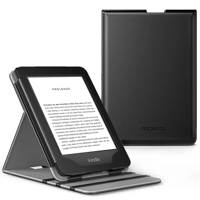 Black Чехол для нового Kindle(10-го поколения,)/Kindle(8-го поколения,), вертикальный откидной Чехол премиум класса с функцией автоматического пробуждения/сна - Color: Black