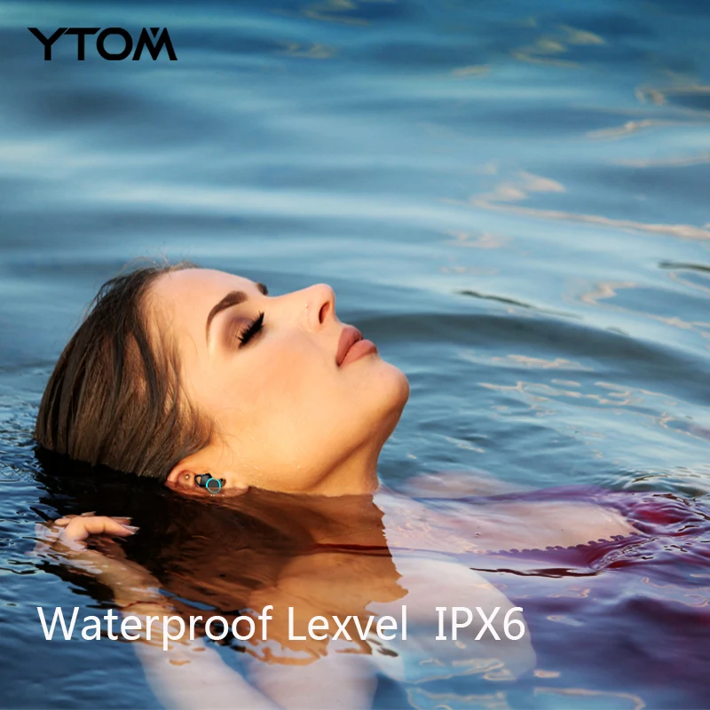 Беспроводные мини-наушники YTOM с 3D звуком и подсветкой TWS наушники Bluetooth 5 0