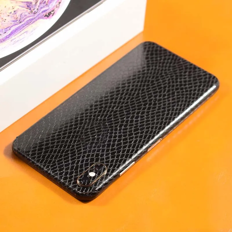 For Apple iPhone X / XS 5.8&quot Max 6.5&quot Crocodile Snake Skin Pattern Leather Full Back Cover Matte Decals Wrap Sticker |