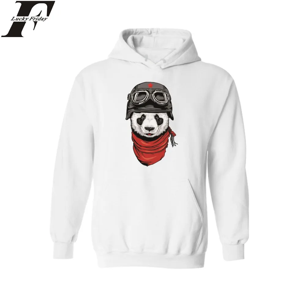 

latest funny cartoon pilot Panda fashion men women Hoodies Pullover casual Pocket Long Sleeve Harajuku Hooded Sweatshirts Tops