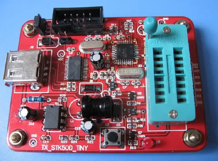 Бесплатная доставка AVR ISP высокопроизводительный серийный программатор attiny13A