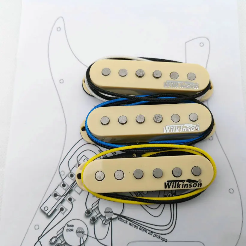 SSS Wilkinson WVH Alnico5 звукосниматели SSH Humbucker Eleciric гитарные звукосниматели 1 комплект - Цвет: SSS
