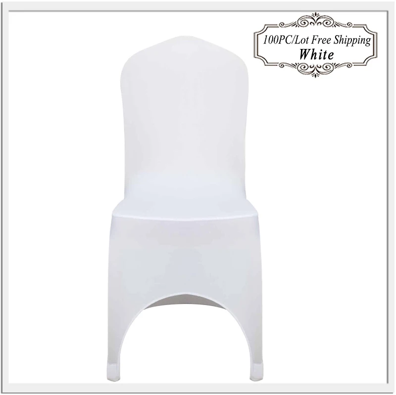 10 100 шт. Универсальный Белый эластичный Чехол для стула из полиэстера и спандекса