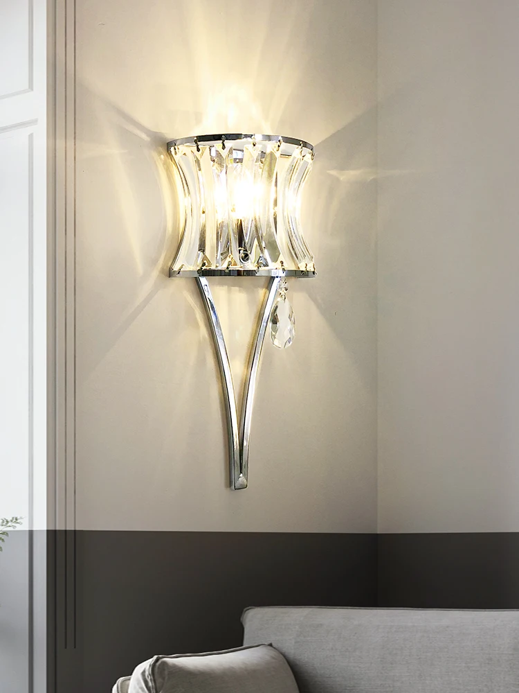 Италия хром/Золотой проект Хрустальное настенное освещение большая гостиничная