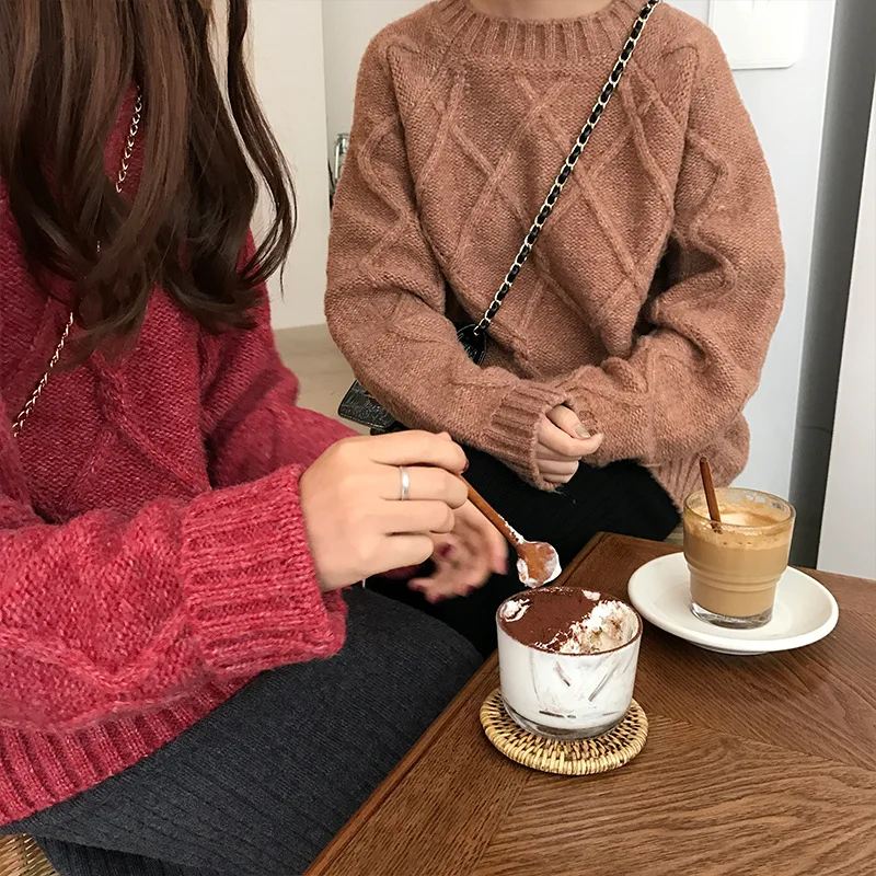 Новый стиль свитера Мода 2018 Женский вязаный женский пуловер Винтаж Argyle Зимние