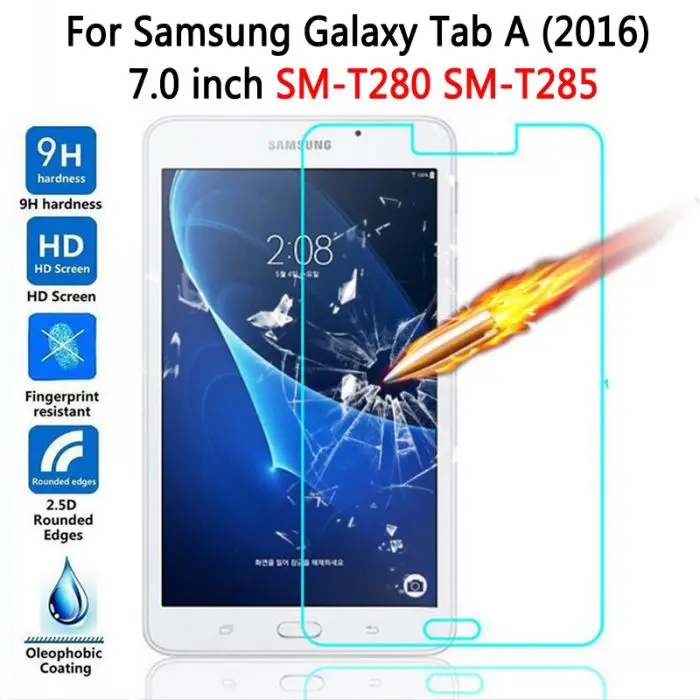 Для Samsung Galaxy Tab A 7,0 8,0 9,7 10,1 10,5 T280 T350 T380 T385 T550 T510 T580 T585 P580 P200 закаленное Стекло Экран протектор - Цвет: For SM-T280 SM-T285