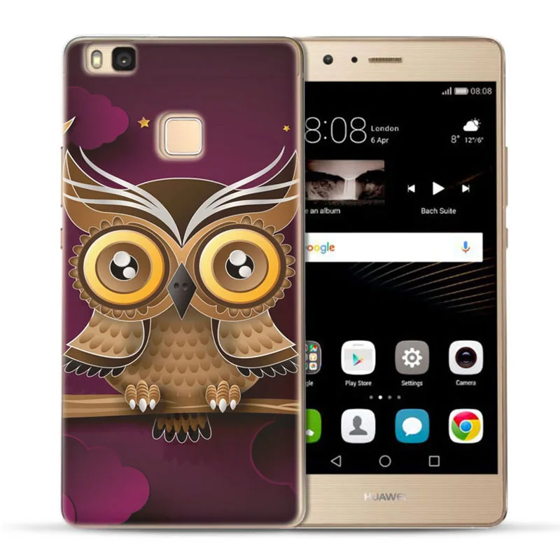 MLCRIYG мягкий чехол для телефона Huawei P9 Lite/P8 Lite/P10 Lite TPU красочный пейзаж Bean Сова