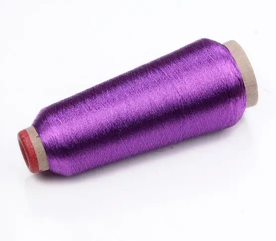 purple Золотая и серебряная линия/Компьютерная поперечная нитки для вышивания крестиком/линия/текстильная металлическая нить тканая линия вышивки - Цвет: purple