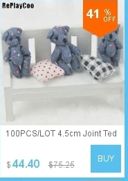 100 шт./лот Kawaii маленькие плюшевые мишки, набитые плюшем 3,5 см, игрушка плюшевый мишка, мини мишка, плюшевые игрушки, свадебные подарки 01301