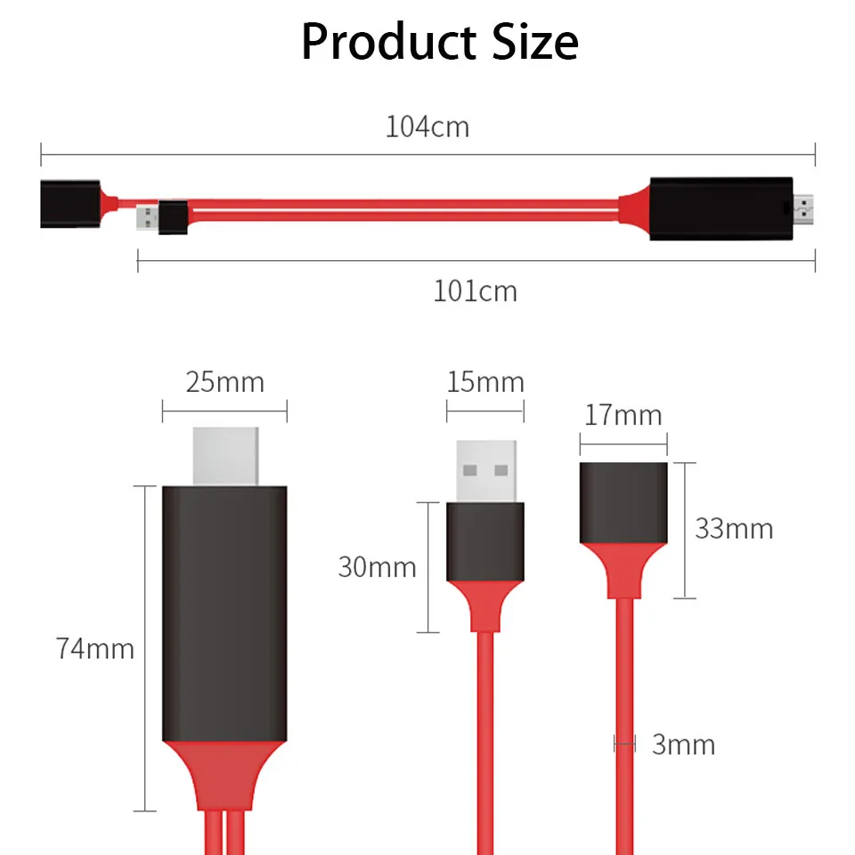 HDMI Cable Adapter For Huawei P20/Mate 10/Pro Honor 9 Lite/P10 Mobile Phone HDTV TV Cabel Universal Android USB Type C | Мобильные