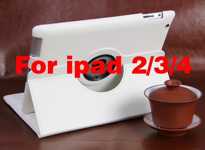 For ipad234 white Чехол s для Apple ipad 2 ipad 3 ipad 4 чехол для планшета откидная подставка из искусственной кожи вращающийся на 360 чехол для ipad mini 2 mini 3 Чехол+ пленка - Цвет: For ipad234 white