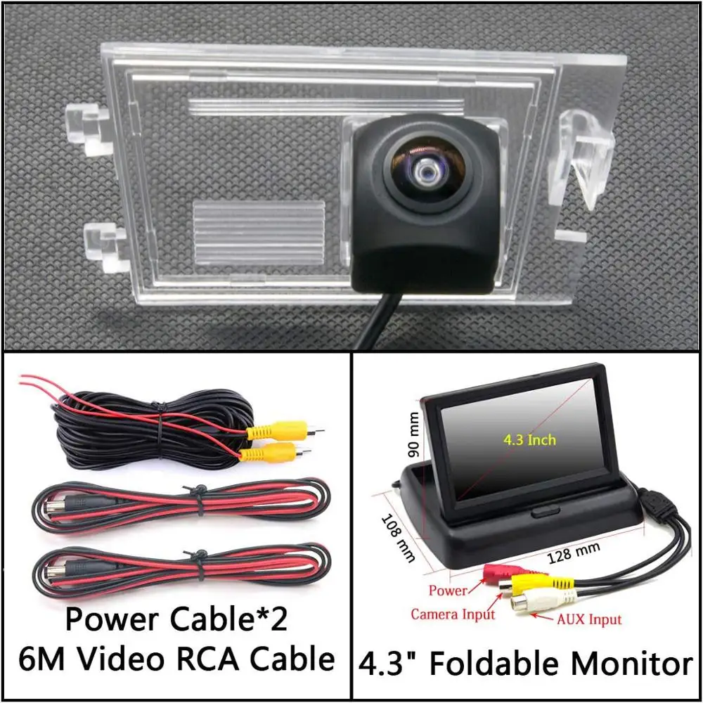 Cam N 4.3 inch Fold 175 градусов HD резервная камера заднего вида для Jeep Grand Cherokee WK WK2 Liberty Компас Патриот автомобильный парковочный монитор - Название цвета: Cam N 4.3 inch Fold