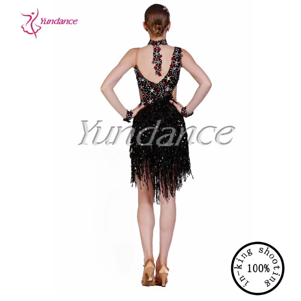 

fringed women latin dance dress black hot sale L-11183