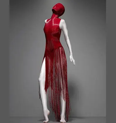 

New Bar Female Singer Ds Costume Night Club Bodysuit Sexy Dj Dance Clothing red Tassel Jazz Dance Costume Stage Wear Headgear