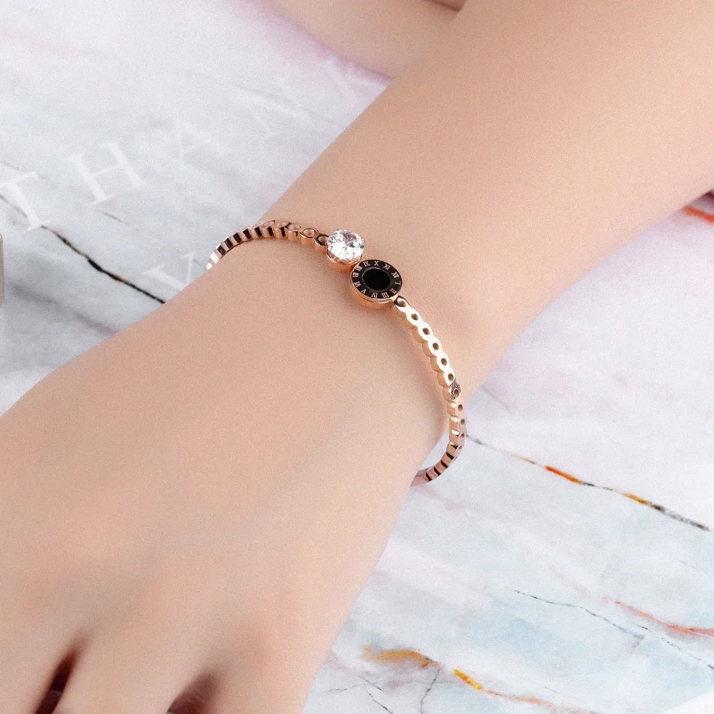 Выдолбленные Черный Римская цифра круглый торт браслет кольцо аксессуары