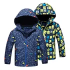 Детская верхняя одежда для мальчиков, новинка 2021, Весенняя модная водонепроницаемая ветрозащитная куртка с капюшоном для мальчиков, брендовая детская спортивная одежда