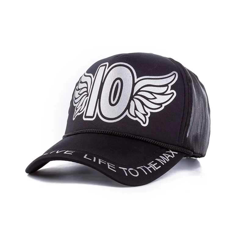 Модная летняя Снэпбэк Кепка с надписью 10 мужская бейсбольная кепка сетчатая