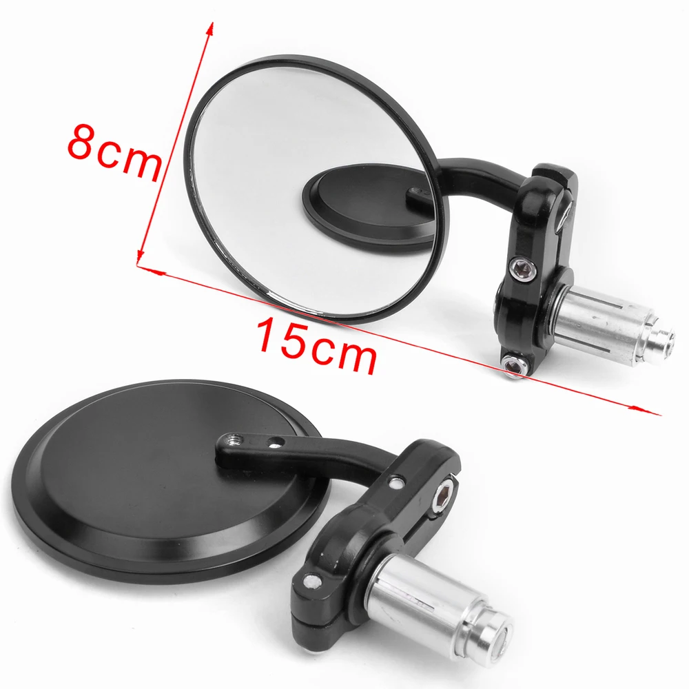 Универсальный мотоцикл 3 &quotКруглый 7/8&quot Ручка Бар зеркала для Кафе Racer Bobber Harley Honda