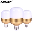 Светодиодная лампочка KARWEN E27, LED светильник холодного белого света для точечного светильника, настольная лампа для домашнего освещения, 5 Вт, 10 Вт, 15 Вт, 20 Вт, 30 Вт, 220 В