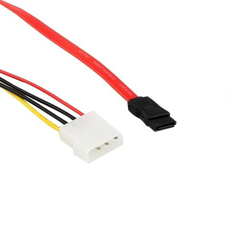 SATA 22Pin Combo до 15 Pin Power + 7 кабель для передачи данных 4 Molex К Serial ATA Lead JR