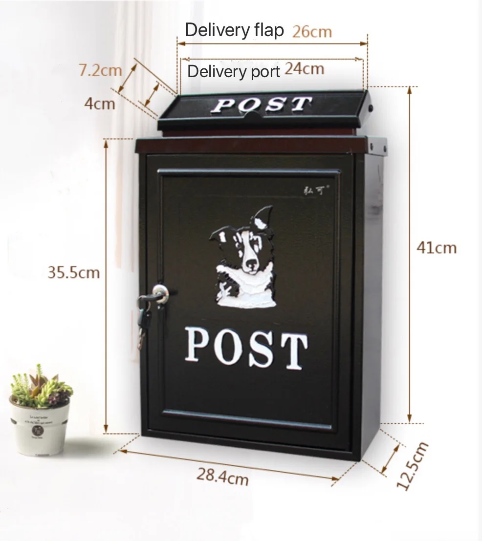 Европейская почтовая коробка для улицы водопад вилла почтовый ящик с замком