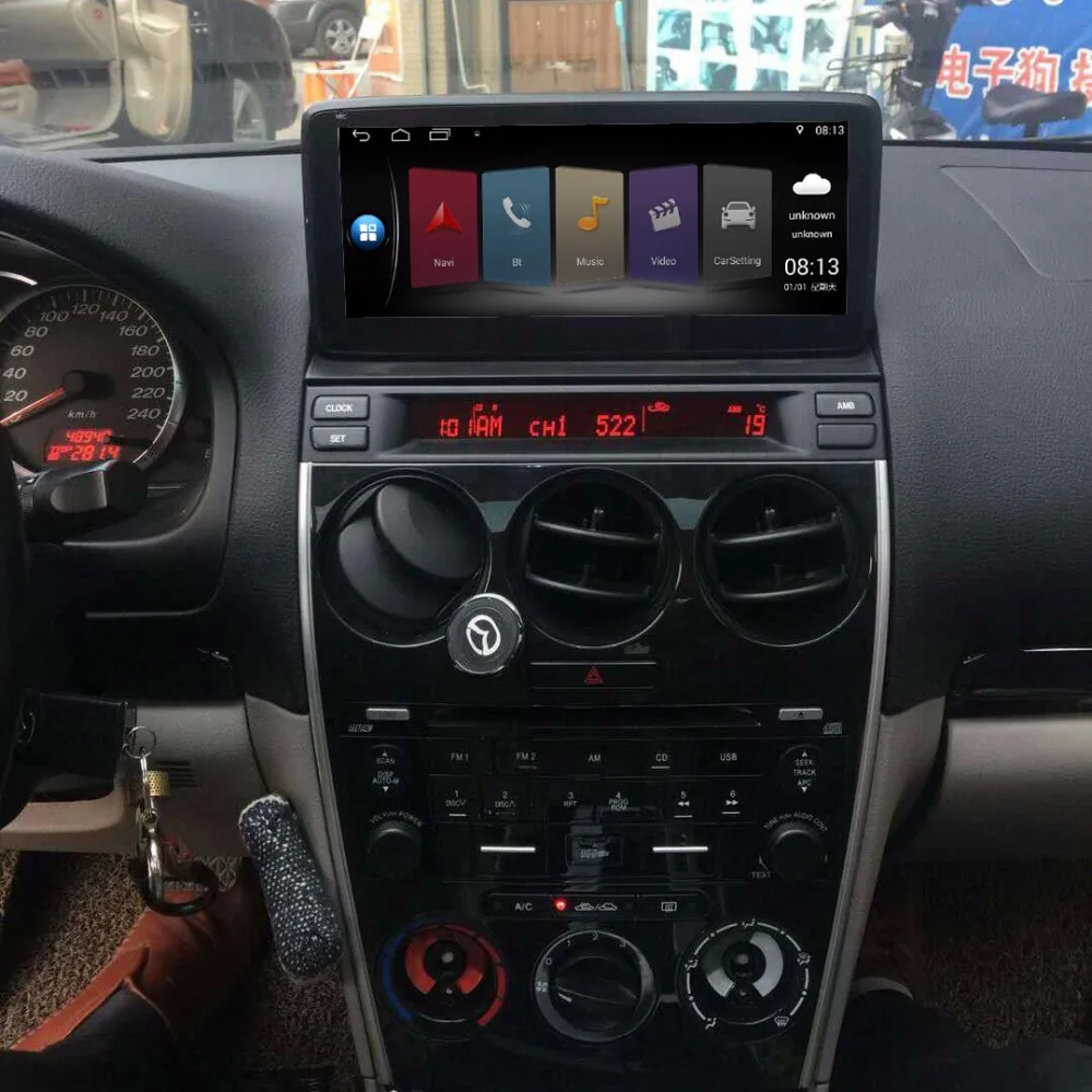 10,25 дюймов Android 7,1 автомобильный мультимедийный плеер для Mazda 6 с gps навигацией MP5 Bluetooth Wifi