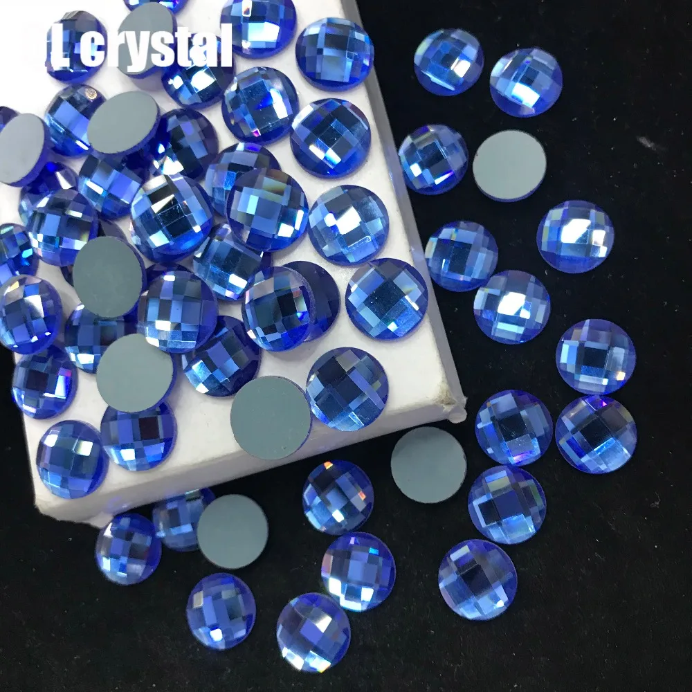 QL кристаллические 14 мм Популярные DIY одежды Обувные сумки клей на плоских спинах