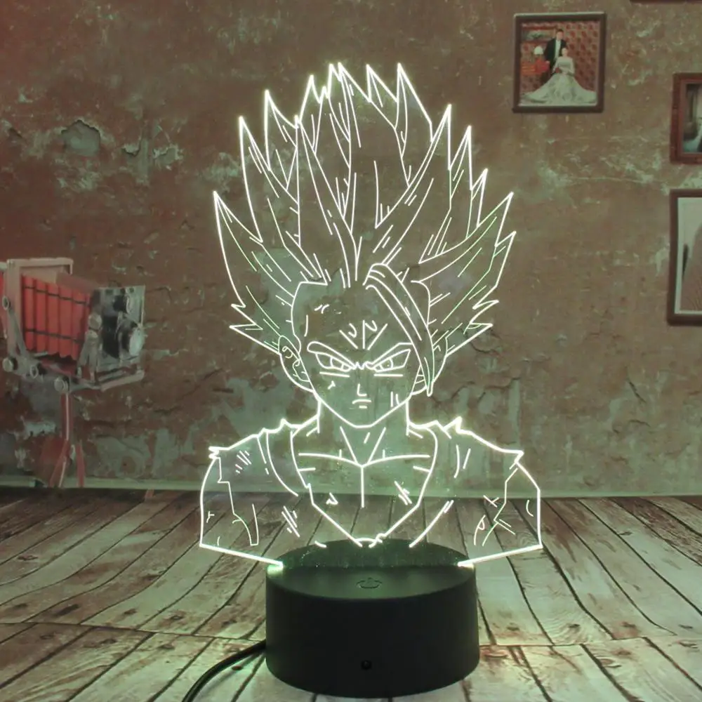 Dragon Ball Z goku Акриловые 3D ночные светильники USB LED Настольная лампа Touch Goku