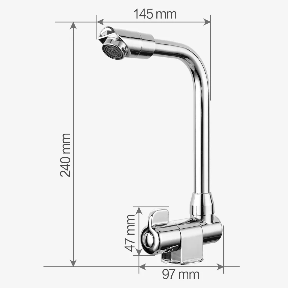 Смеситель кухонный складной с поворотом на 360 градусов x мм | Автомобили и