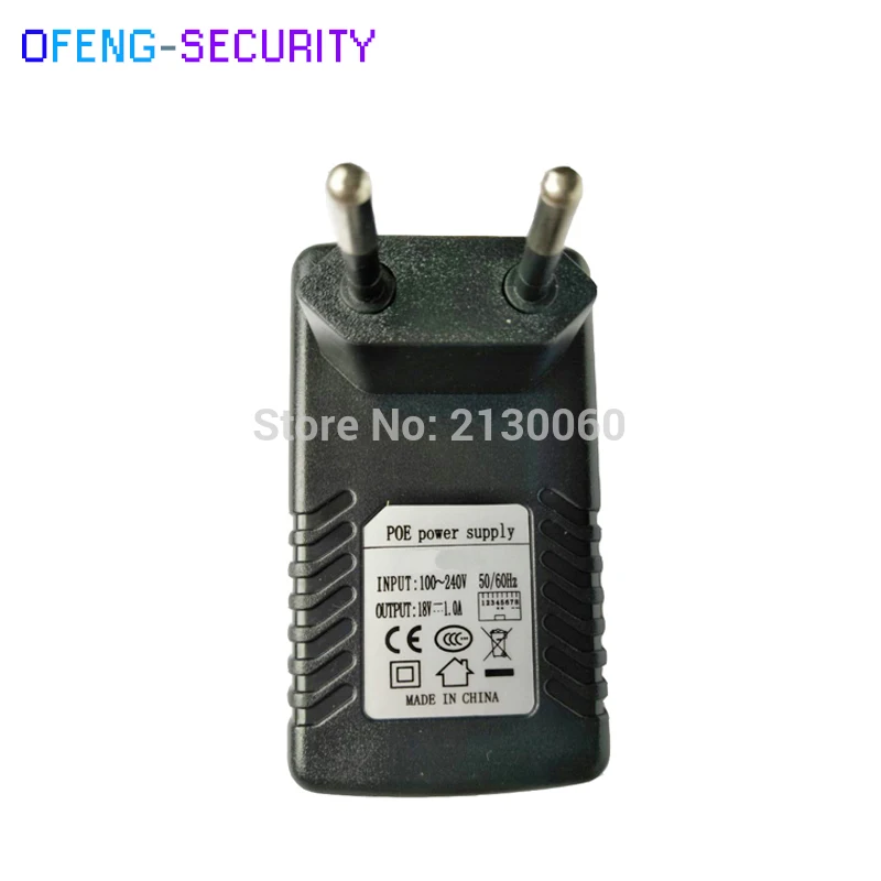 Инжектор poe 18 в POE источник питания инжектор 18V1A Вход 100 240 В 50/60 Гц Выход pin4/5 (+) 7/8 ( )