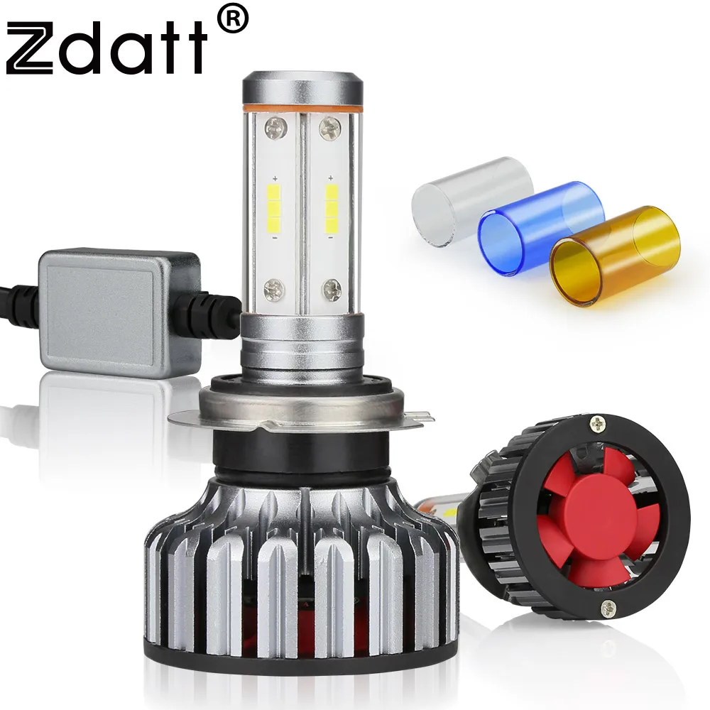 

4 Sides 100W H7 H4 Led Headlight Canbus High Power Super Bright Bulb H1 HB3 HB4 H8 H11 Led 12V 360 3000K 6000K 8000K Car Lights