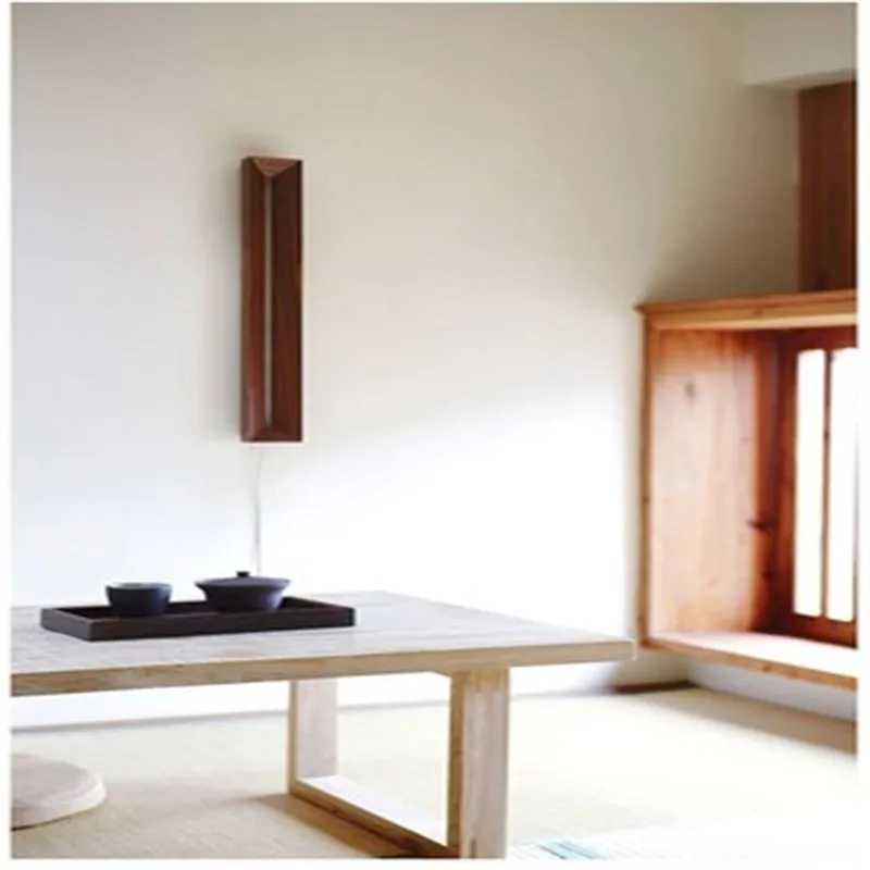 Новая Винтажная стильная деревянная настенная лампа компактное украшение для