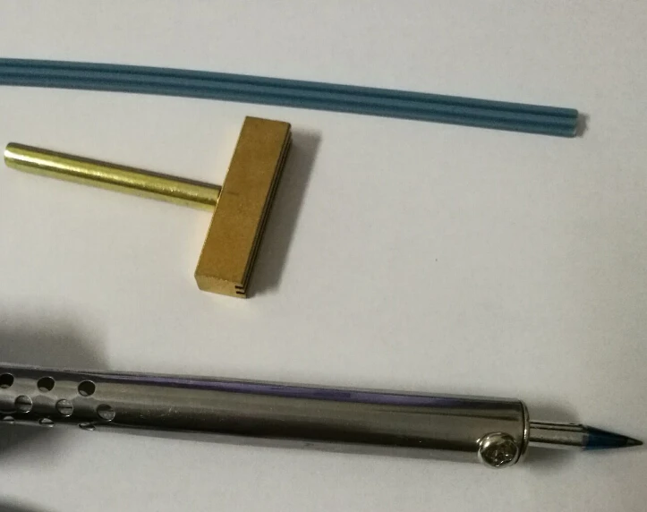 

1pc 220V-240V 40W Pencil Tip Soldering Iron Welding Gun Tool with Solder T-head Rubber strip for LCD Pixel Repair Ribbon Cable