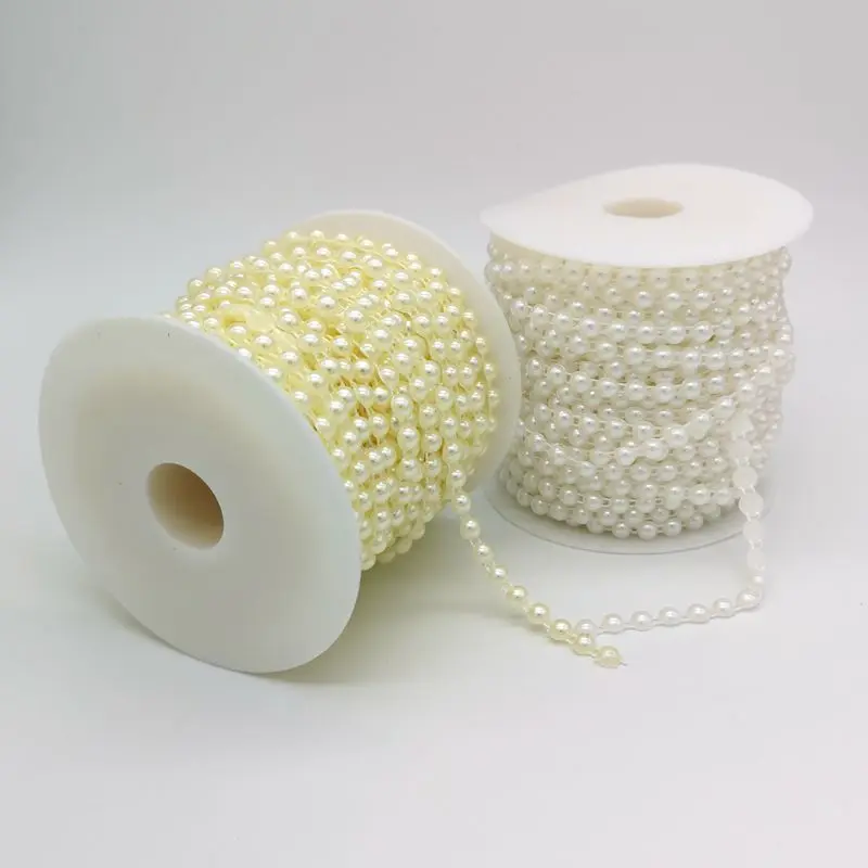 

2-8M 4 6 8 10mm Half Round Flatback Imitation Pearl Beads Line Chain Trim pearls for crafts DIY Craft Supplies Decoration Party