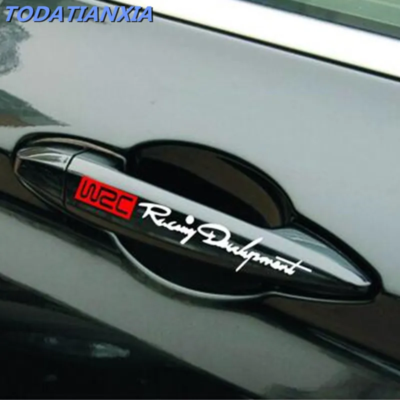 4 шт./компл. дверные ручки и наклейки на автомобиль для Honda Civic Accord CRV Fit Renault Peugeot 307 206
